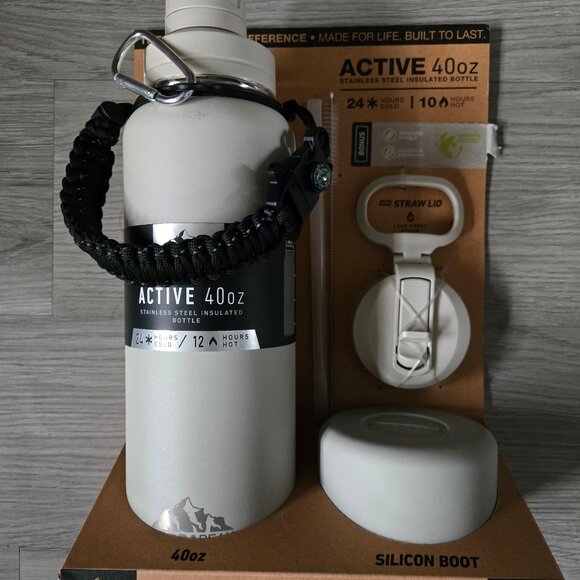 HYDRAPEAK ACTIVE 40oz Stainless Steel Insulated Bottle set - Picture 1 of 7